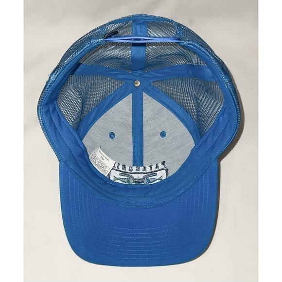 Patagonia Trident Flying Fish Blue Snapback Trucker Hat Mesh - Picture 3 of 5